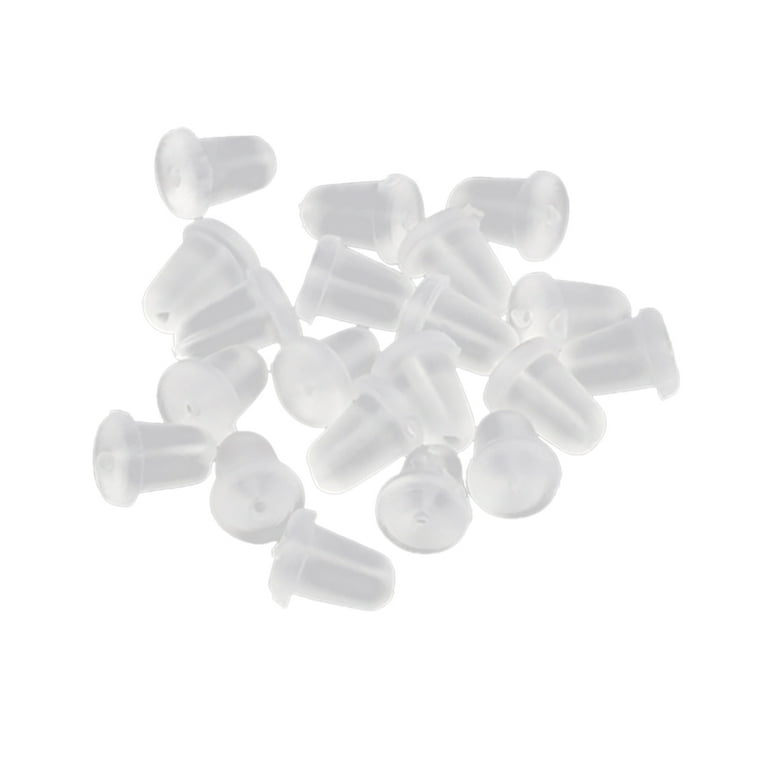  300 PCS Silicone Earring Backs with Pad Clear Rubber Earring  Backs Replacements Safety Back Pads Backstops Stopper Pierced Earring  Backings Jewelry Findings for Studs Hook Earrings