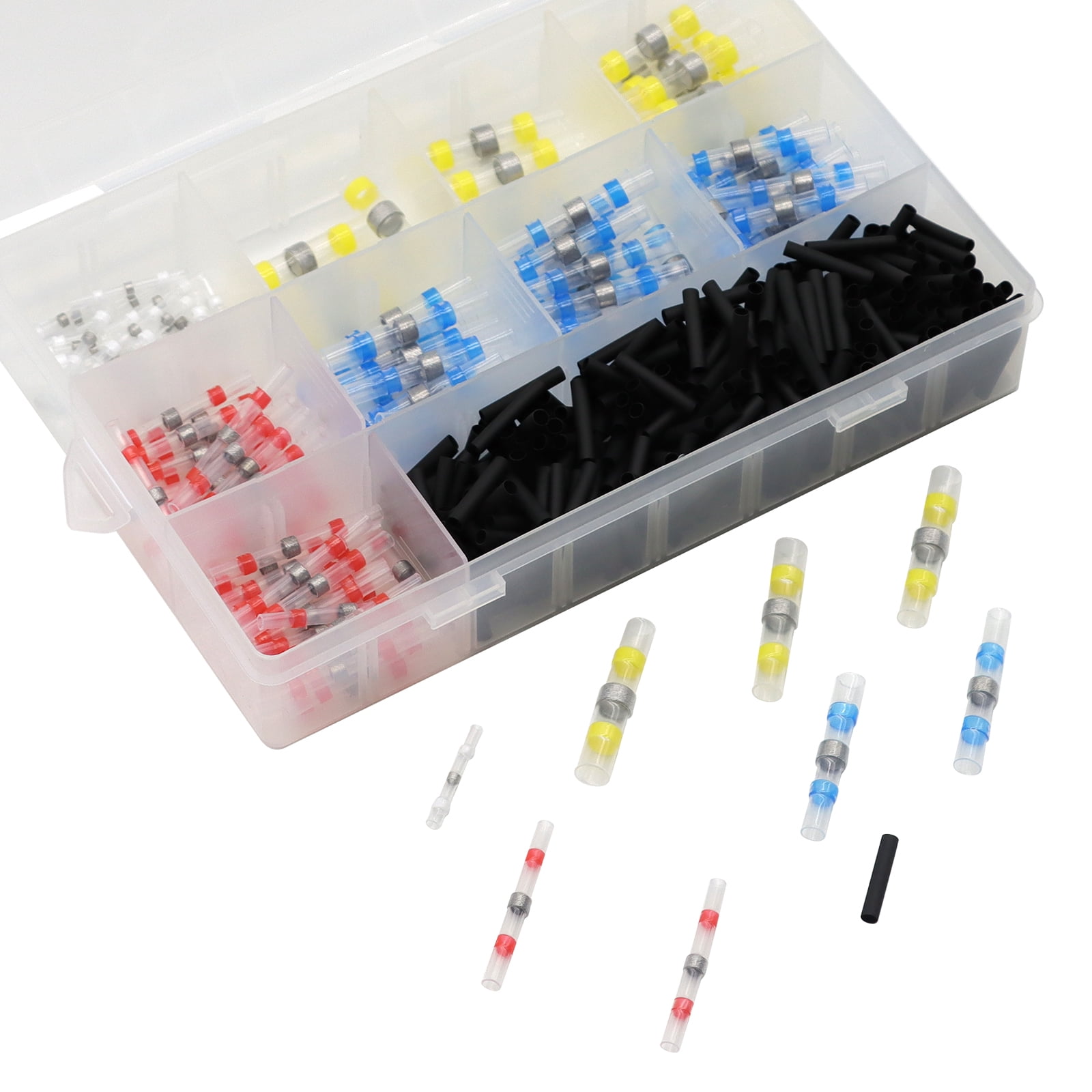 1000PCS Waterproof Solder Stick Seal Sleeve Heat Shrink Butt Wire Connectors Kit