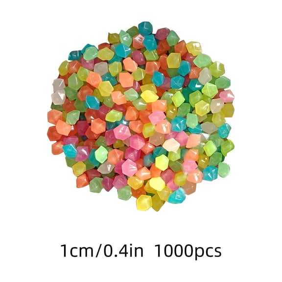 1000PCS luminous garden pebbles, fluorescent glow stones,Garden Pebbles Rocks Luminous Stones Glow Rocks Powered by Light and Solar,For Garden, Potted Plant, Fish Tank-（Multicolor）