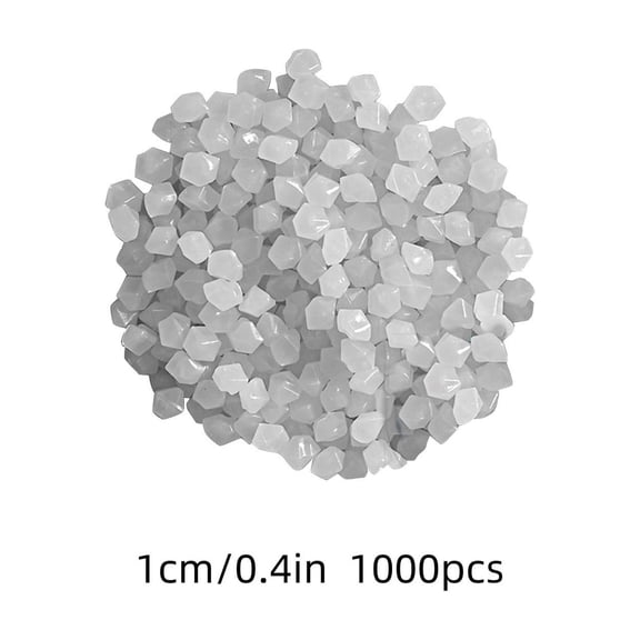 1000PCS luminous garden pebbles, fluorescent glow stones,Garden Pebbles Rocks Luminous Stones Glow Rocks Powered by Light and Solar,For Garden, Potted Plant, Fish Tank-(White)