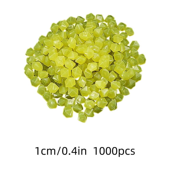 1000PCS luminous garden pebbles, fluorescent glow stones,Garden Pebbles Rocks Luminous Stones Glow Rocks Powered by Light and Solar,For Garden, Potted Plant, Fish Tank-(Yellow)