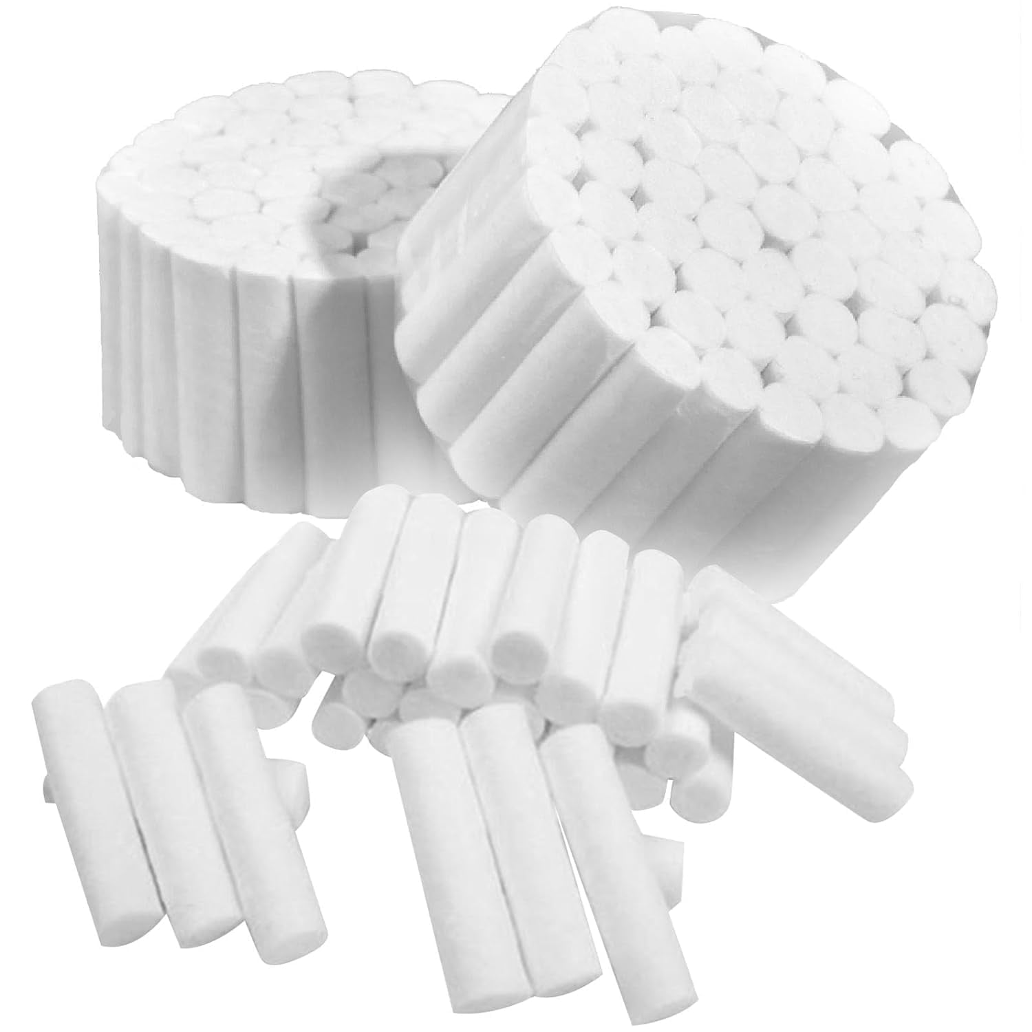 1000PCs Dental Grade Capra Advanced Cotton Rolls Size 2 by VASTMED | Non-Sterile High Absorbent Cotton Pads for Dentists