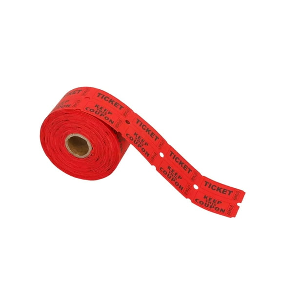 1000Pc Tearable Admission Coupon Roll With Pre-Perforated Sections For Easy Tearing, Printed Ticket And Voucher Design For Events, Prize Draws, And Entry Passes, Suitable For