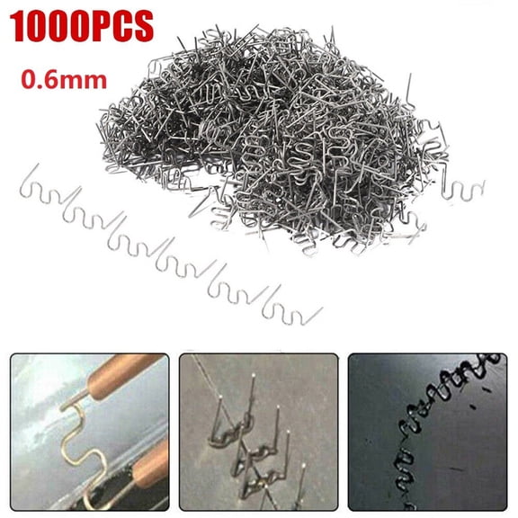 1000Pcs 0.6Mm S Wave Staples for Car Bumper Bodywork Plastic Stapler Repair Kit