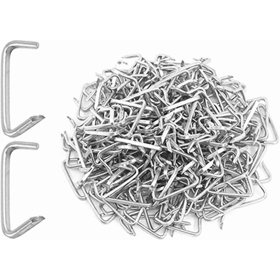 1000Pcs 1" Galvanized Hog Rings Assortment Kit, Professional Hog Rings Installation Kit for Bungee Shock, Cords, Animal Pet Cage