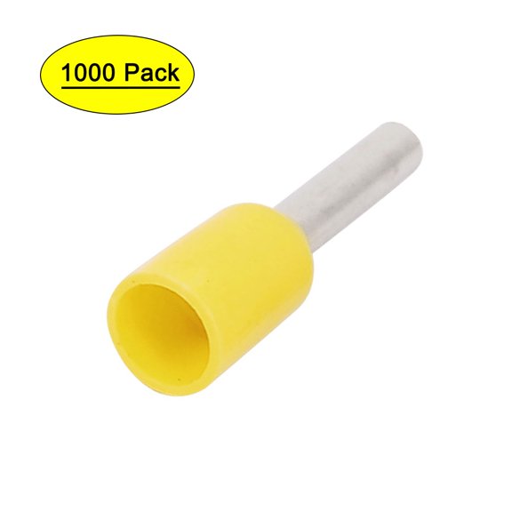 1000Pcs 16 AWG 1.5mm2 Insulated Cord End Wire Ferrules Terminal VE1508 Yellow