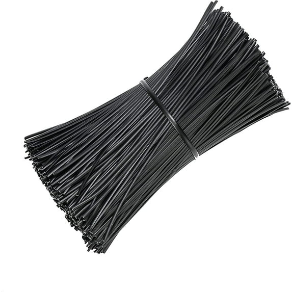 1000Pcs 4 Inch Plastic Twist Ties Strips for Making Facial Face Mask Party Cello Candy Bags Cake Pops (Black) Black - 4 Inch Black - 4 Inch Black - 4 Inch