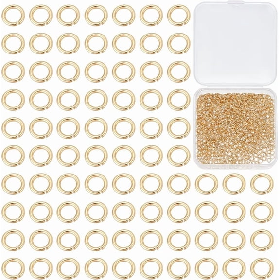 1000Pcs 4mm 18K Gold Open Jump Rings Stainless Steel Bulk Jump Rings Small Connecting Metal Jewelry Connectors