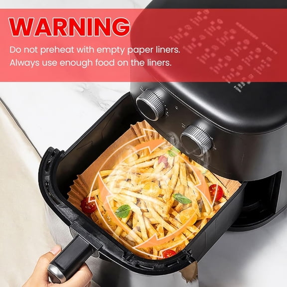 1000Pcs Air Fryer Paper Liners, 8" Square Air Fryer Liners Disposable, Heavy-Duty Parchment Paper for 5-8 qt Airfryer Basket, Non-Stick Baking Liner for Oven Pan