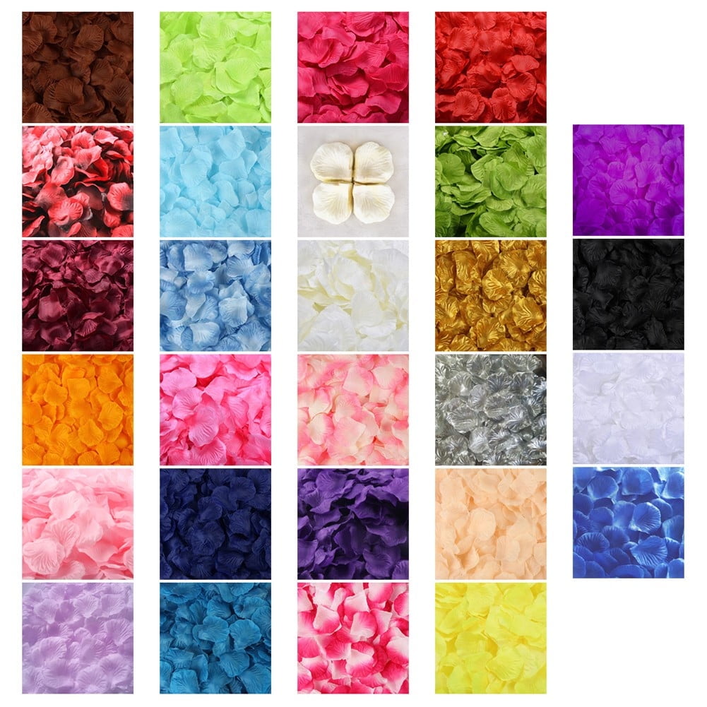 Fake Roses 1000pcs 1000Pcs Artificial Silk Rose Petals Table Decoration Wedding Engagement ...