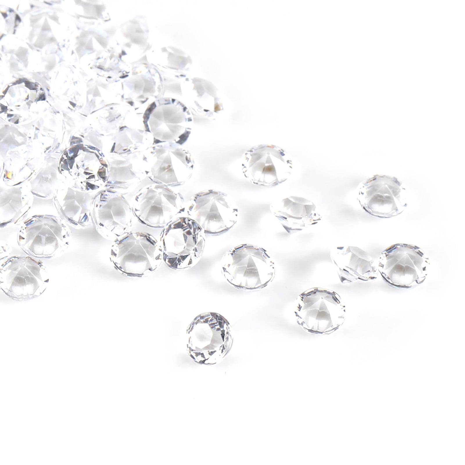 1000Pcs/Bag 4mm/6mm Clear Acrylic Beads Vase Filler Wedding Party Decor ...