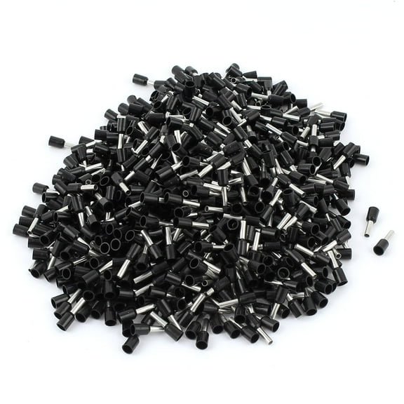 1000Pcs Black Wire Copper Crimp Insulated Ferrule Pin Cord End Terminal AWG14