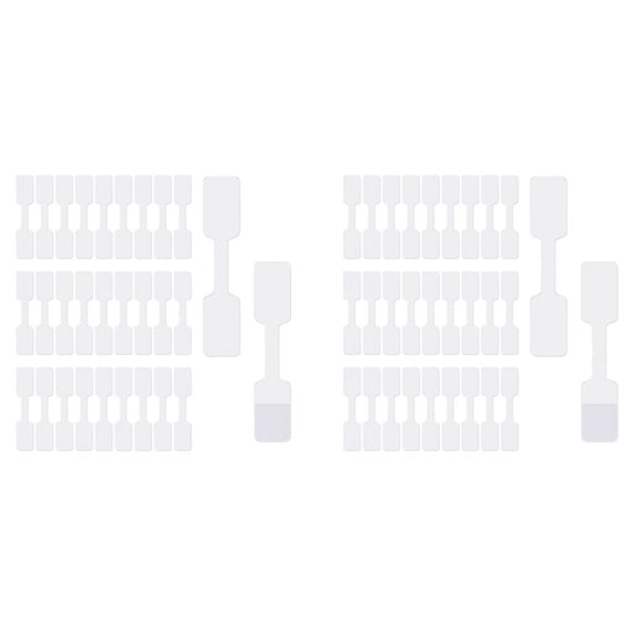 1000Pcs Blank Jewelry Tags Stickers Jewelry Label for Necklace Earring Identify Rectangle Label