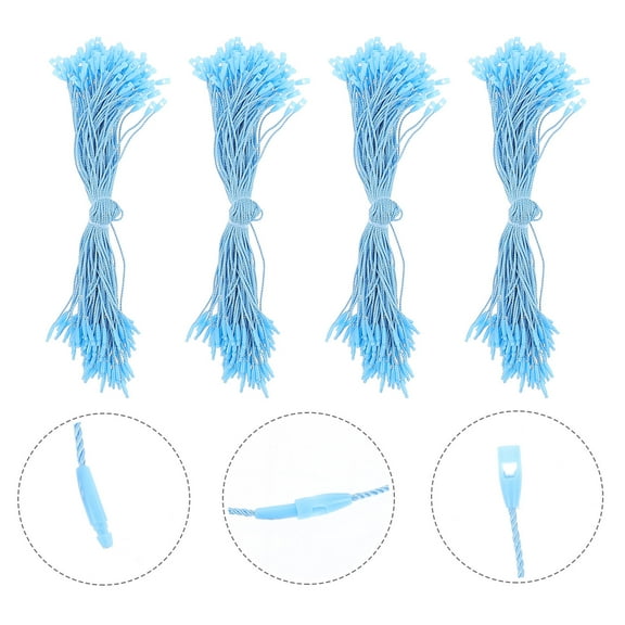 1000Pcs Blue Cotton Hanging Tag String Robust Tag Tie Fastener for Apparel Price Label Display