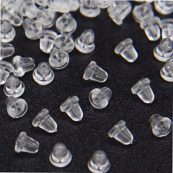 1000Pcs Bullet Clutch Earring Backs Earring Safety Backs Clear Earring Backs Rubber for Earring