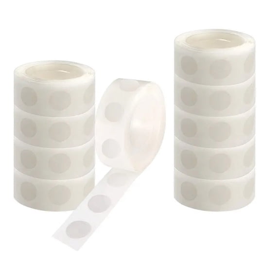 1000Pcs Clear Double Side Adhesive Tape 1.2cm Double Side Dots Sticker Strong Adhesion for Birthday Wedding Christmas