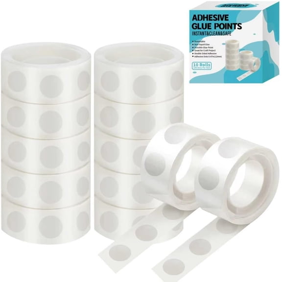 1000Pcs Clear Glue Dots Double Sided Adhesive Points for Balloons Craft Decor