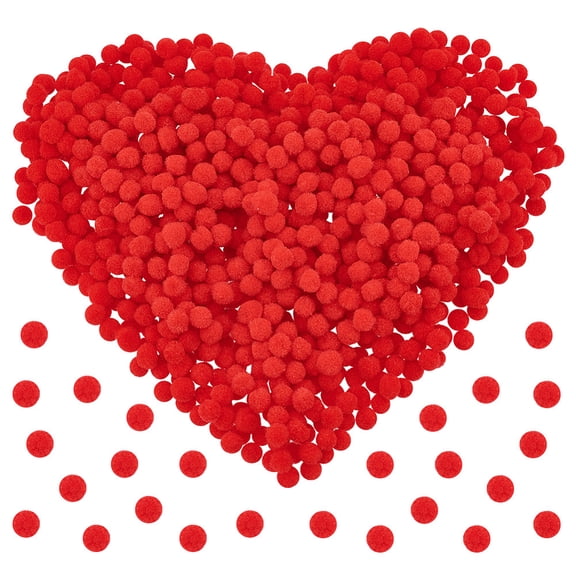 1000Pcs DIY Craft Yarn Balls Red 10mm