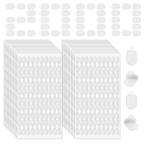 1000Pcs Double Sided Adhesive Putty with Pull Tab 0.31 x 0.51" Removable Sticky Tack Damage Free Waterproof Adhesive Dot for Photo Poster
