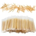 thumbnail image 1 of 1000Pcs Durable Bamboo Toothpicks,Individually Wrapped Toothpicks,Wood Bamboo Individually Wrapped Toothpicks for Appetizers,Food,Barbecue,Fruit,Teeth Cleaning,Party, 1 of 6