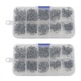 thumbnail image 1 of 1000Pcs Fish Jig Hooks with Hole Fishing Tackle BoX 10 Sizes Carbon Steel, 1 of 8