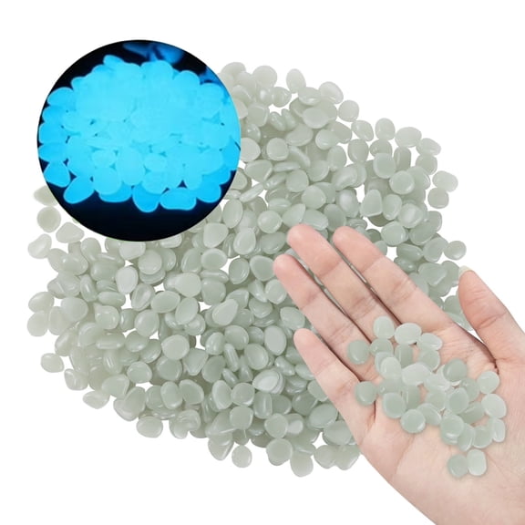 1000Pcs Glow in The Dark Rocks, Luminous Pebbles Glow Stones for Outdoor Decor, Garden, Aquarium, Walkway, Fish Tank, Glow Stones Rocks 0.3”- 0.4” (0.3-0.4, White, 1000)