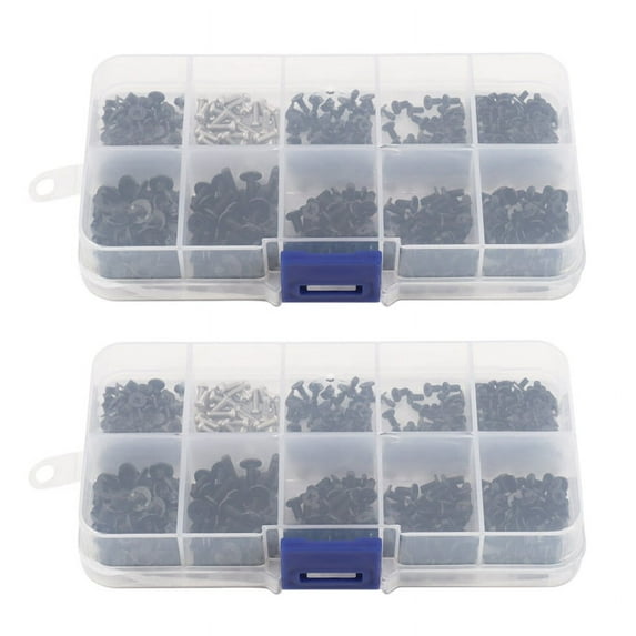 1000Pcs M2 M2.5 KM Screw Flat Screws Laptop Notebook Screws Set Kit for Computer Small Screw
