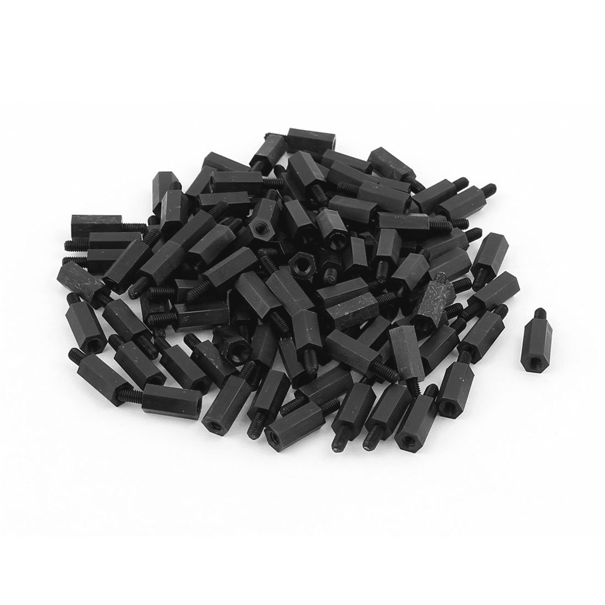 1000Pcs M3 12mm+6mm Nylon Spacer Hex Stand-Off Pillar for Motherboard,1000 x Hexagon Standoff Spacers,black