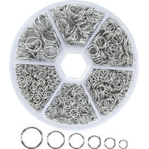 1000Pcs O Ring Connectors Metal Open Jump Rings Set 304 Stainless-Steel Jump Rings for Jewelry Making Connectors ( 4mm 5mm 6mm 7mm 8mm 10mm)