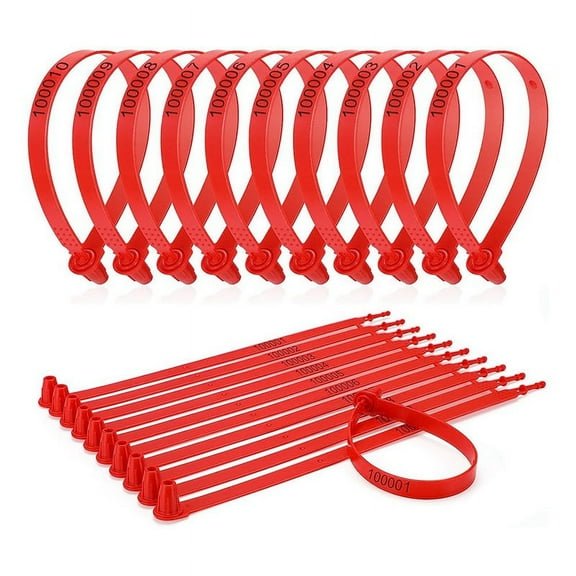 1000Pcs Plastic Truck Door Seal Security Seal Tamper Security Lock for Trailer Logistic Shipping Packaging Shipping B,1 set x security tags removal,Red