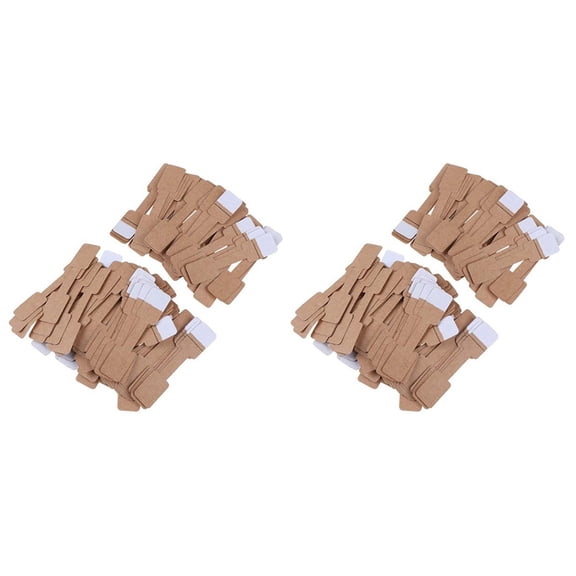 1000Pcs Quadrate Blank Brown Paper Price Tag Labels Jewelry Display Cards Labels Ring Sticker Hangtags 6x1.2cm
