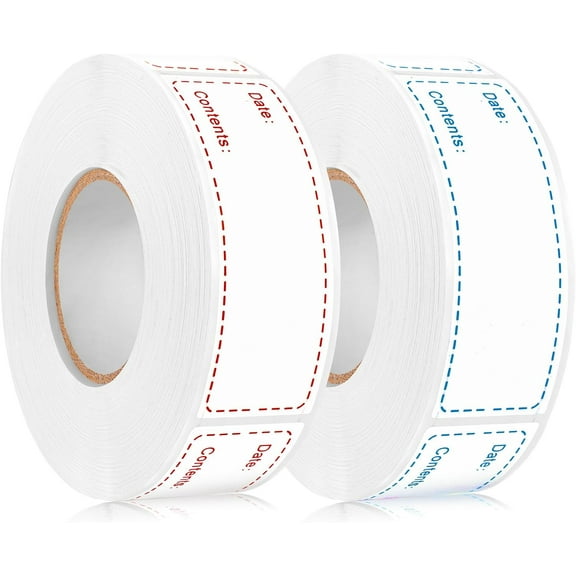 1000Pcs Removable Freezer Labels,1 x 3 Inch Food Labels for Food Containers Food Date Stickers Refrigerator Food Storage Labels Easy Clean No Residue