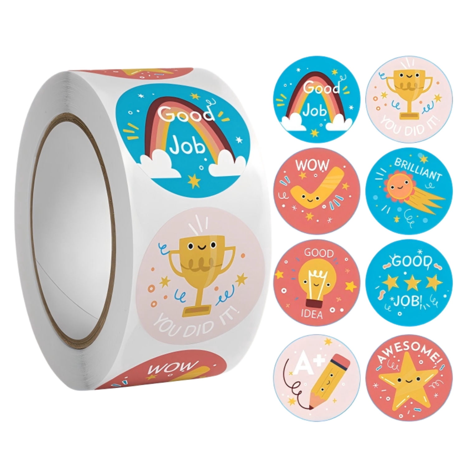 Label Encourage 1000Pcs Reward Stickers for Kids,Multi-Design Small Motivational ...