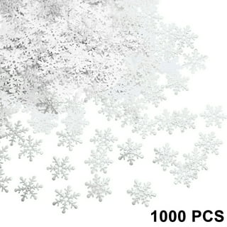 Liliful 12 Packs Fake Snow and Snowflakes Confetti Decorations Set  Artificial Flake Winter Twinkles Confetti Snow Party Pack Winter Wedding  Decor for