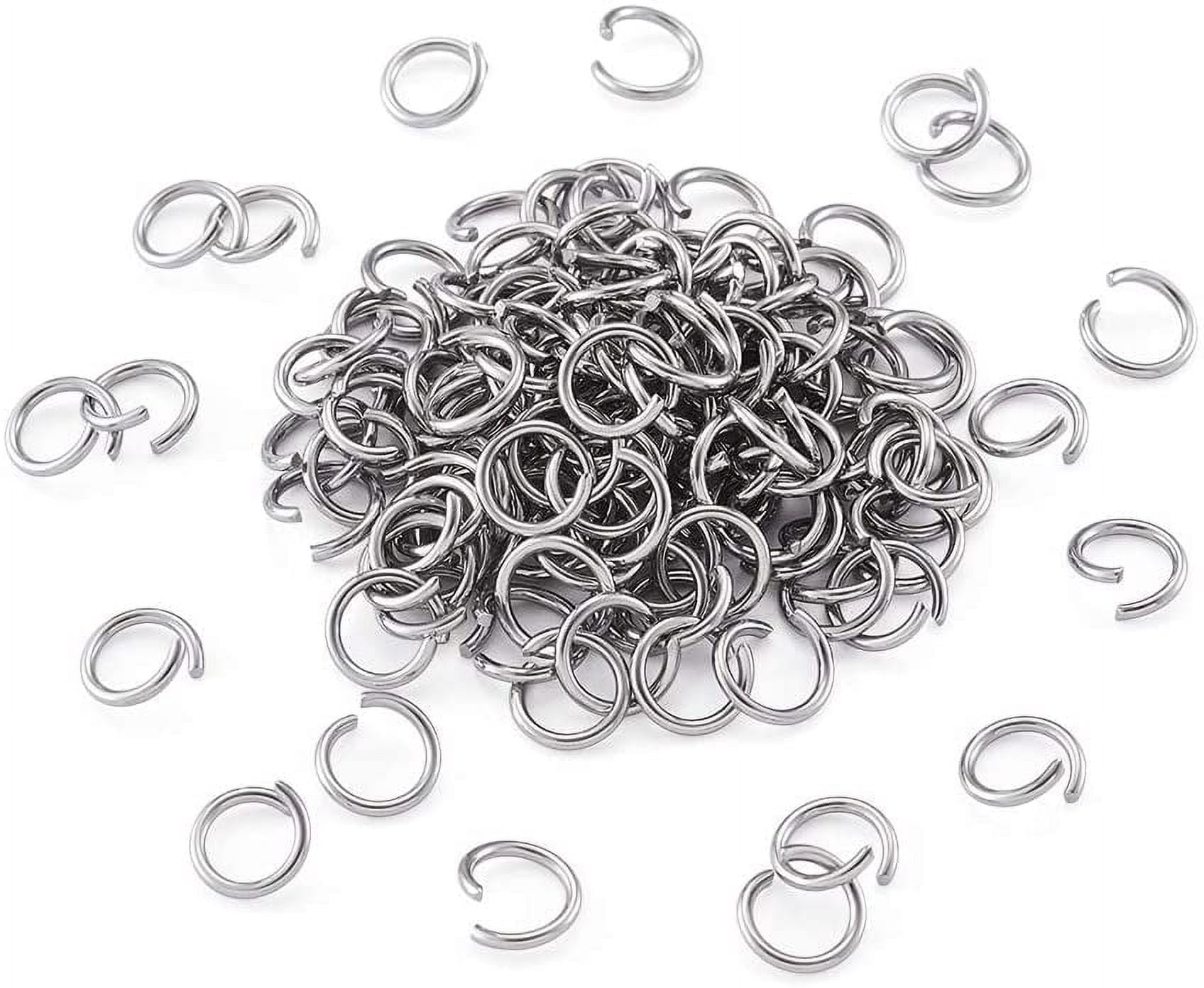 1000Pcs Stainless Steel Open Jump Rings 10mm Round 1.4mm Thick Metal Round Unsoldered Ring Connectors For Chainmail Jewelry Making