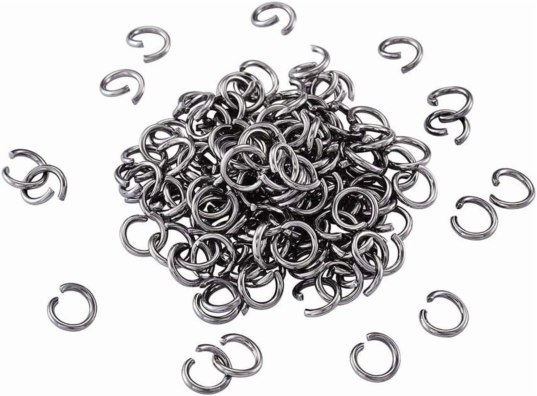1000Pcs Stainless Steel Open Jump Rings 6mm Tiny Round 1mm Thick Connector Rings For Jewelry Making