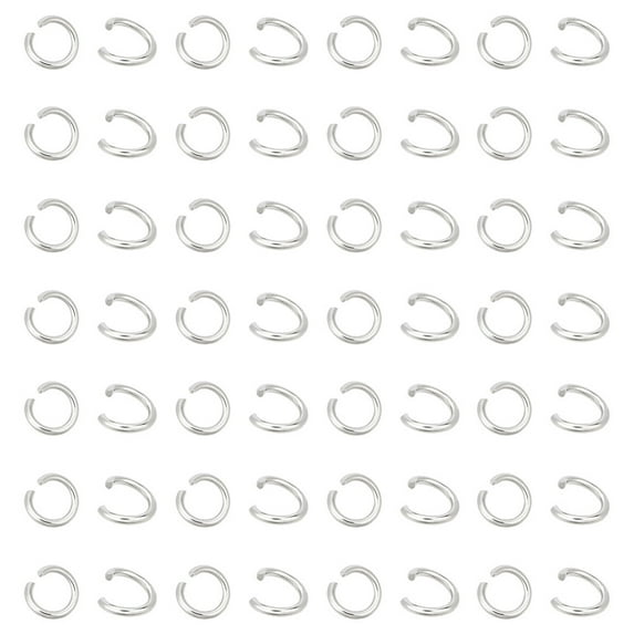 1000Pcs Tarnish Resistant 304 Stainless Steel Open Jump Rings Stainless Steel Color 5x0.8mm Inner Diameter: 3.4mm
