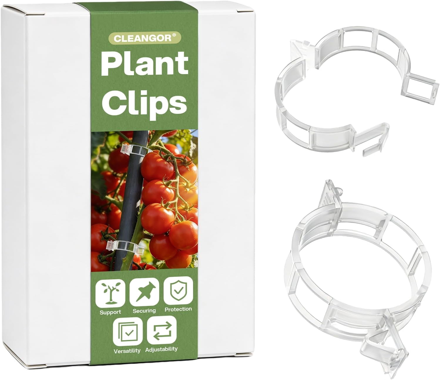 1000Pcs Tomato Clips, Plant Clips Plastic Trellis Clips Garden Plant Clips for Tomatoes, Cucumbers, Vines, Reusable Garden Clips to Make Plants Grow Upright, Indoor Outdoor Gardening Supplies