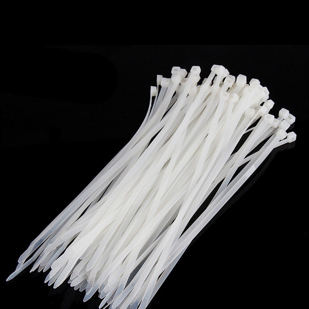 1000Pcs White Cable Zip Ties Assorted 8 Inch Heavy Duty Plastic Tie ...