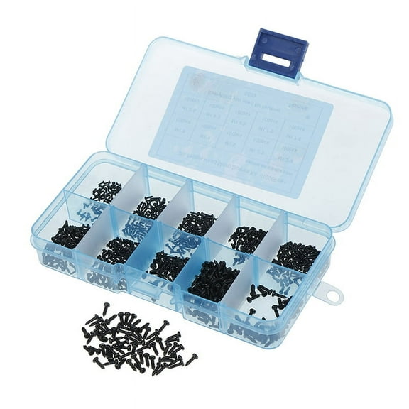 1000Pcs/set M1 M1.2 M1.4 M1.7 mix PA head micro screws round hea NrFDAUTSAUA WL