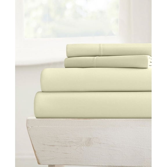 1000TC Alaskan King Size 4PC Sheet Set - Premium 1000-Thread-Count 100% Egyptian Cotton, Fit Upto 18 inches Deep Pockets Mattress - Ivory