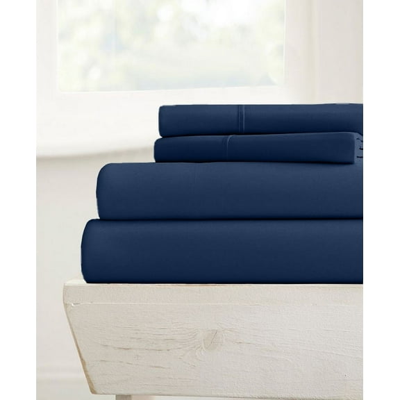 1000TC Queen Size 4PC Sheet Set - Premium 1000-Thread-Count 100% Egyptian Cotton, Fit Upto 15 inches Deep Pockets Mattress - Mediterranean Blue