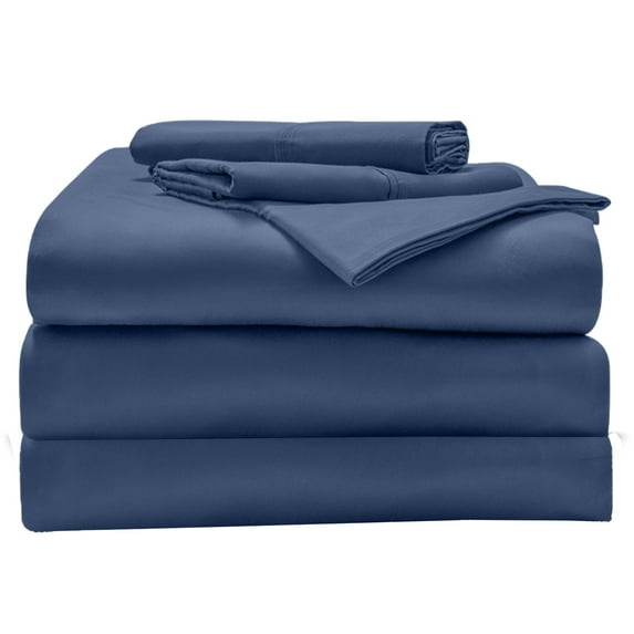 1000TC Split King Size 5-Piece Sheet Set Giza Cotton - Premium 1000-Thread-Count 100% Egyptian Cotton, Fit Upto 30 inches Extra Deep Pockets Mattress - Mediterranean Blue