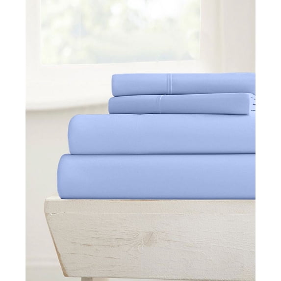 1000TC Twin Size 4PC Sheet Set - Premium 1000-Thread-Count 100% Egyptian Cotton, Fit Upto 21 inches Extra Deep Pockets Mattress - Light Blue