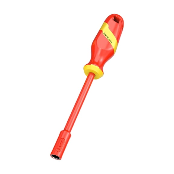 1000V Insulation Deep Well Socket Screwdriver With Nonslip Grip Insulated Hand Tool For Electricians And Technicians