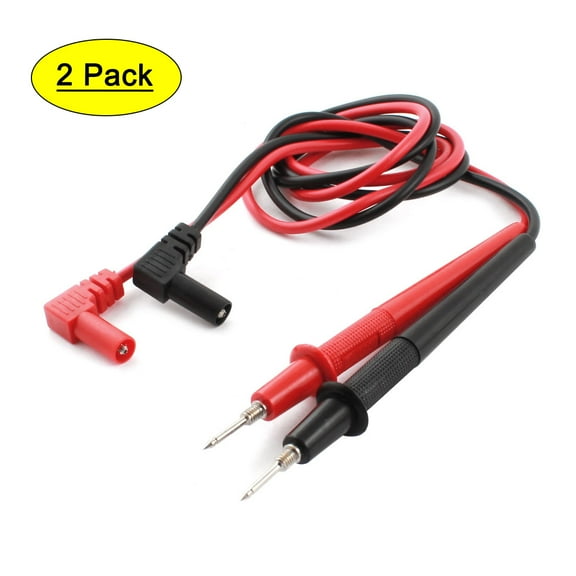 2Pcs Black Red Multimeter Meter Test Probe 4mm Banana Connector 1000V 80cm 21mm Probe Length
