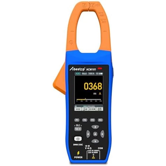 1000V Tester 3 in 1 Clamp Meter and Oscilloscope, 1000A Current Tester, 1MHz Analog Bandwidth, Ture RMS, Resistance, Capacitance, Continuity Test with 2.8 inch IPS LCD Display