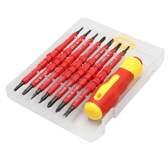 1000V VDE Insulated Screwdriver Set Magnetic Slotted Bits for Electrical Repair Professional 8PCS Set