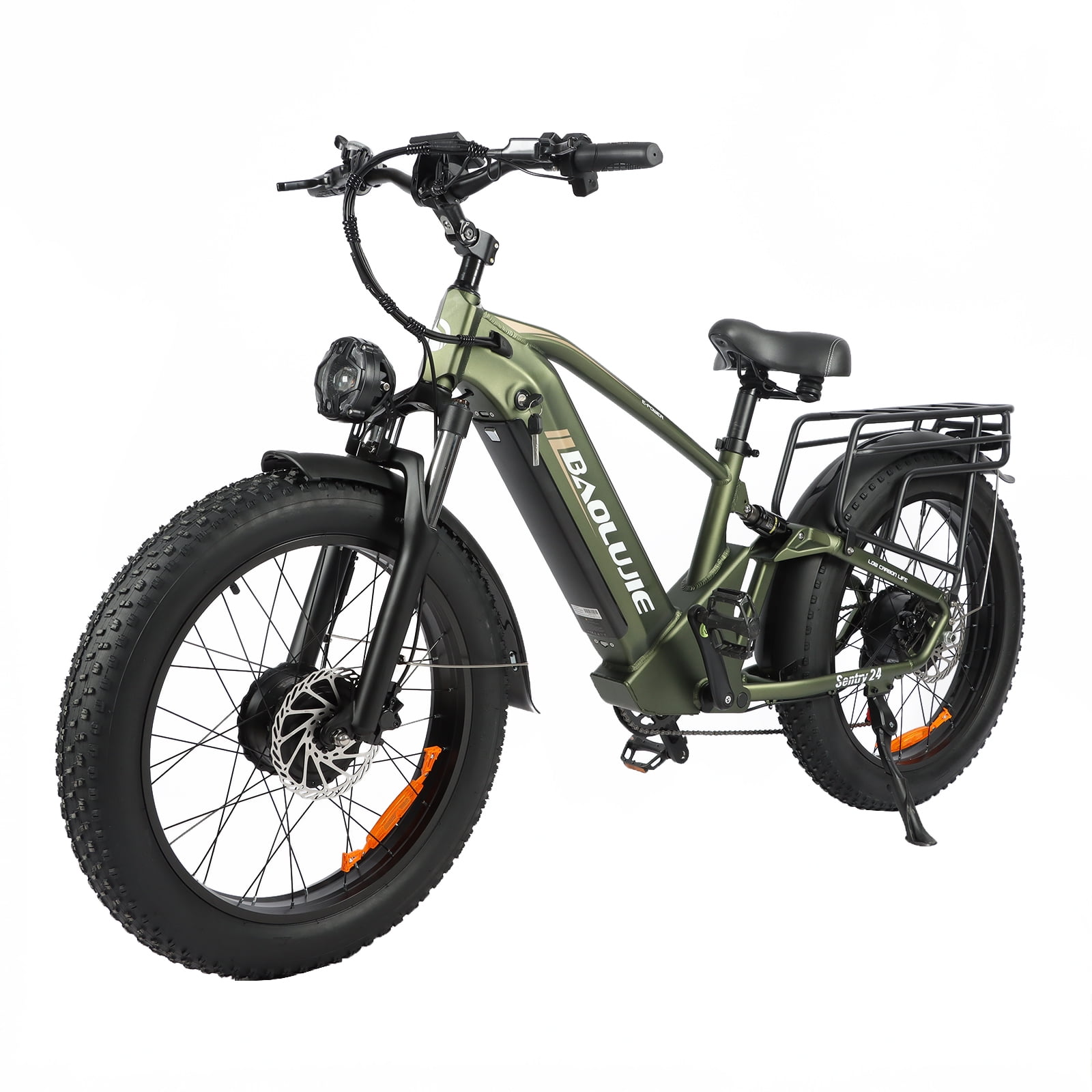 1000W 1000W Adult Dual Motor Mountain Bike, 48V20Ah Battery, 32 mph Electric Bike, 24 Inch Fat Tire Electric Bike, 7 Speed Hydraulic Disc Brake Electric Bike UL2849