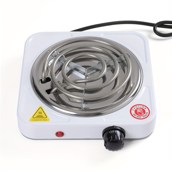 1000W/2000W Single/Double Burner Electric Stove, 5-Speed Portable Hot Plate with Overheat Protection for Home RV Camping 110V